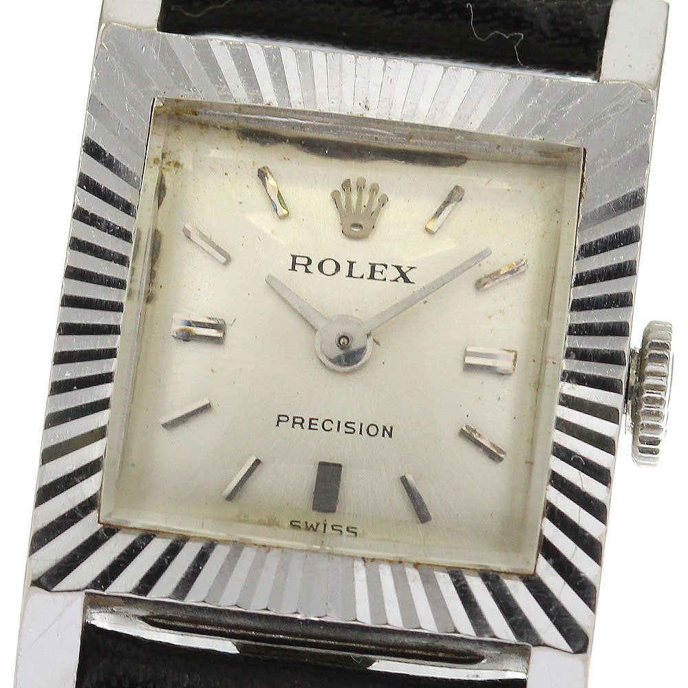 ROLEX Precision K18WG Cal.1400 Silver Dial Hand Winding Ladies Watch_817536