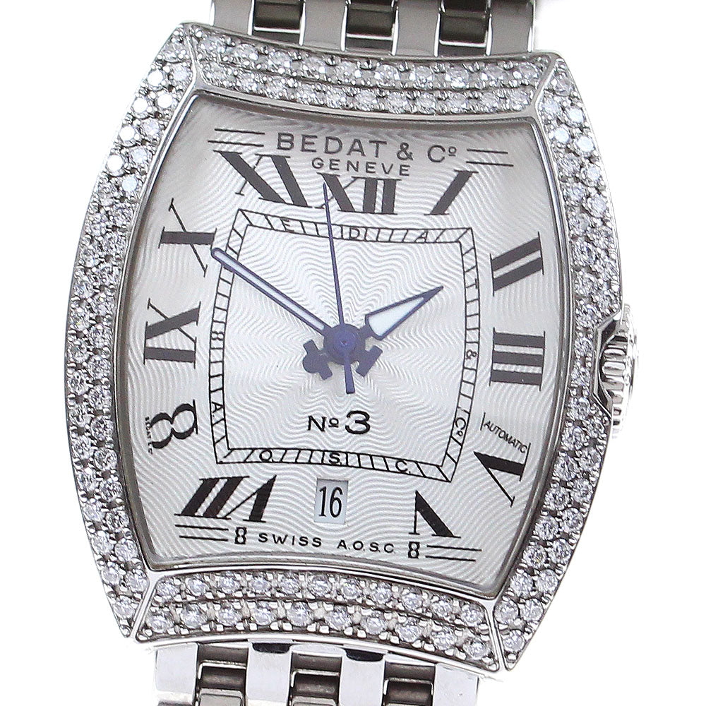BEDAT&Co No.3 314 Diamond Bezel Silver Dial Automatic Ladies Watch_817537