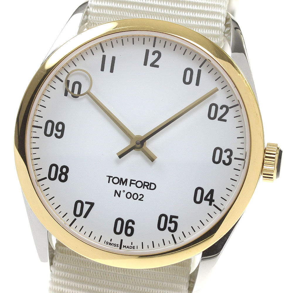 TOM FORD N.002 TFT002009 Stainless Steel/YG white Dial Quartz Men's Watch_817544