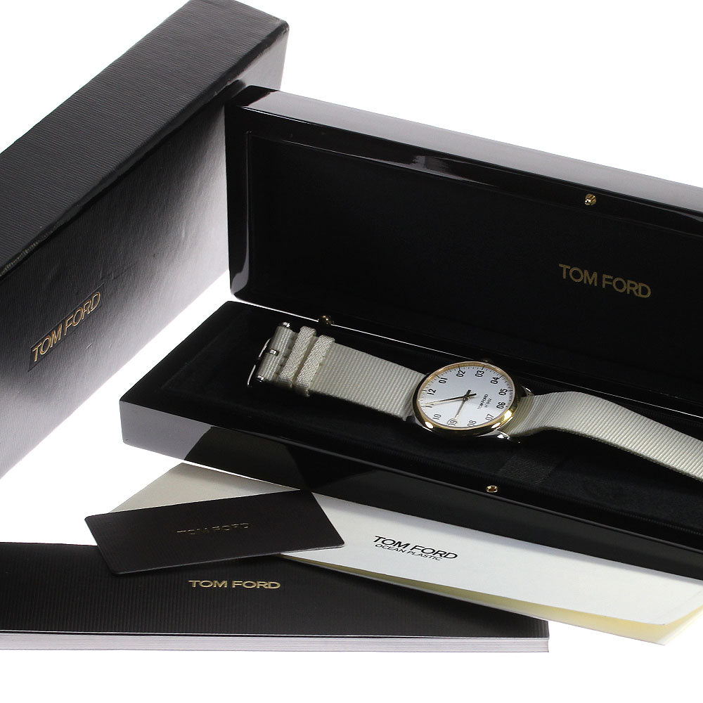 TOM FORD N.002 TFT002009 Stainless Steel/YG white Dial Quartz Men's Watch_817544