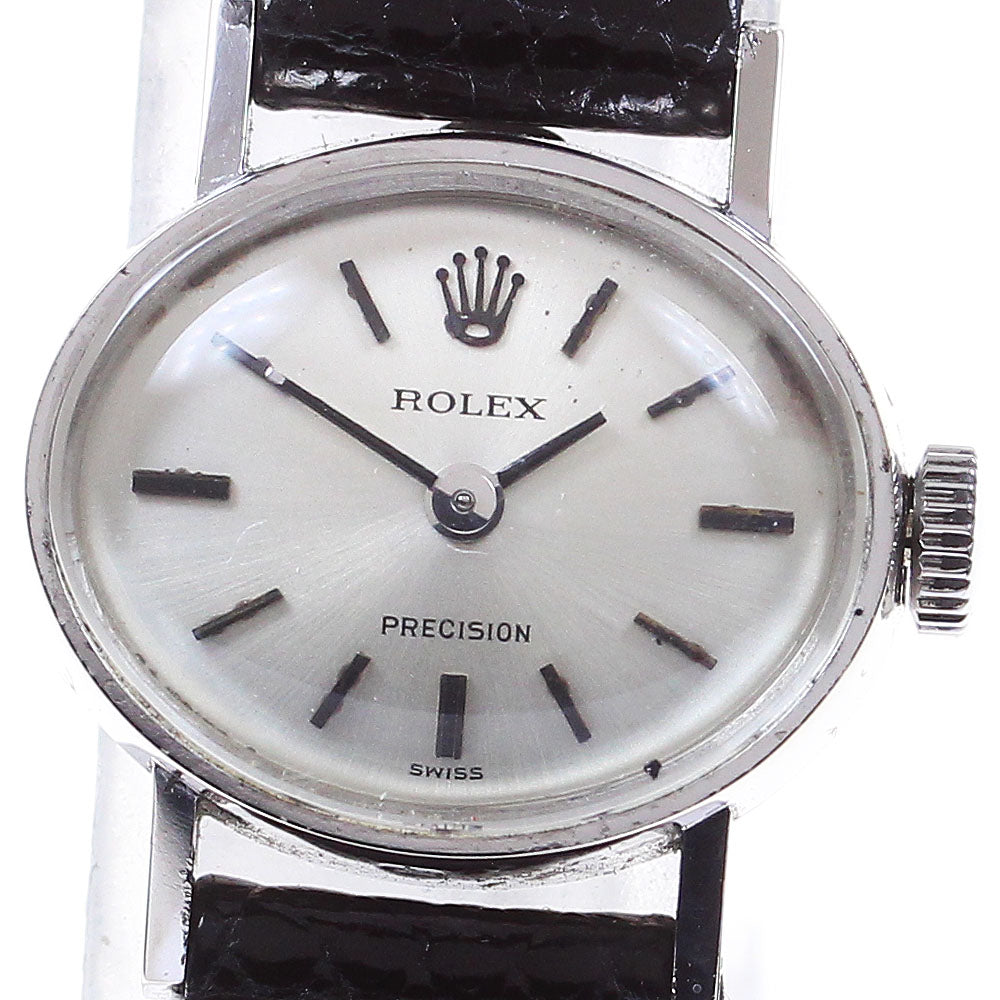 ROLEX Precision K18WG cal.1400 Silver Dial Hand Winding Ladies Watch_818370
