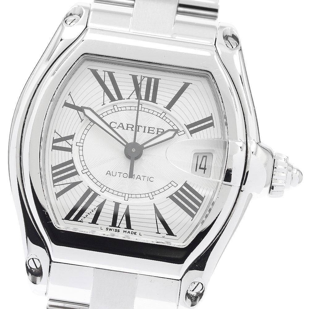 CARTIER Roadster LM W62025V3 Date Silver Dial Automatic Men's Watch_818485