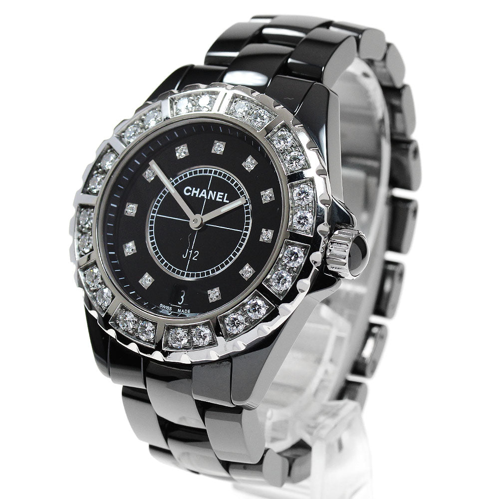 CHANEL J12 H2428 Black ceramic diamond Bezel black Dial Quartz Men's _818528