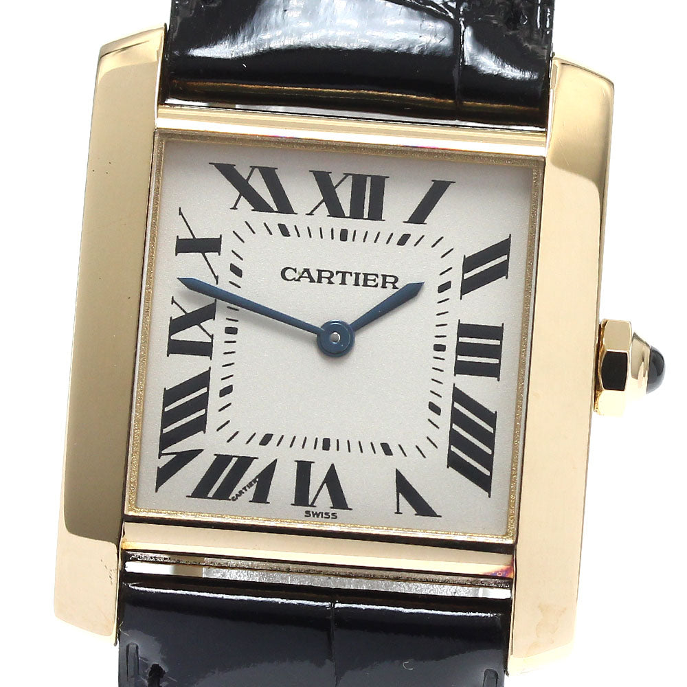 CARTIER Tank Francaise MM W5000356 18K Yellow Gold beige Dial Quartz Ladies Watch_818983
