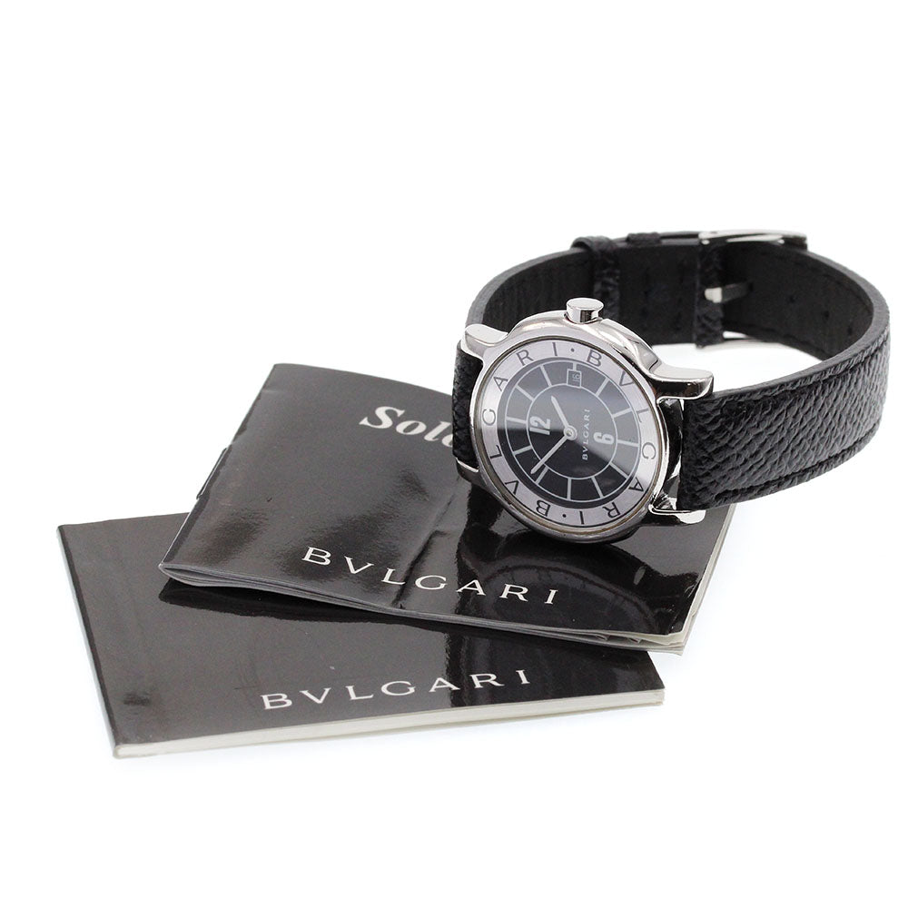 BVLGARI Solo tempo ST29S Date Black / Silver Dial Quartz Ladies Watch_819221