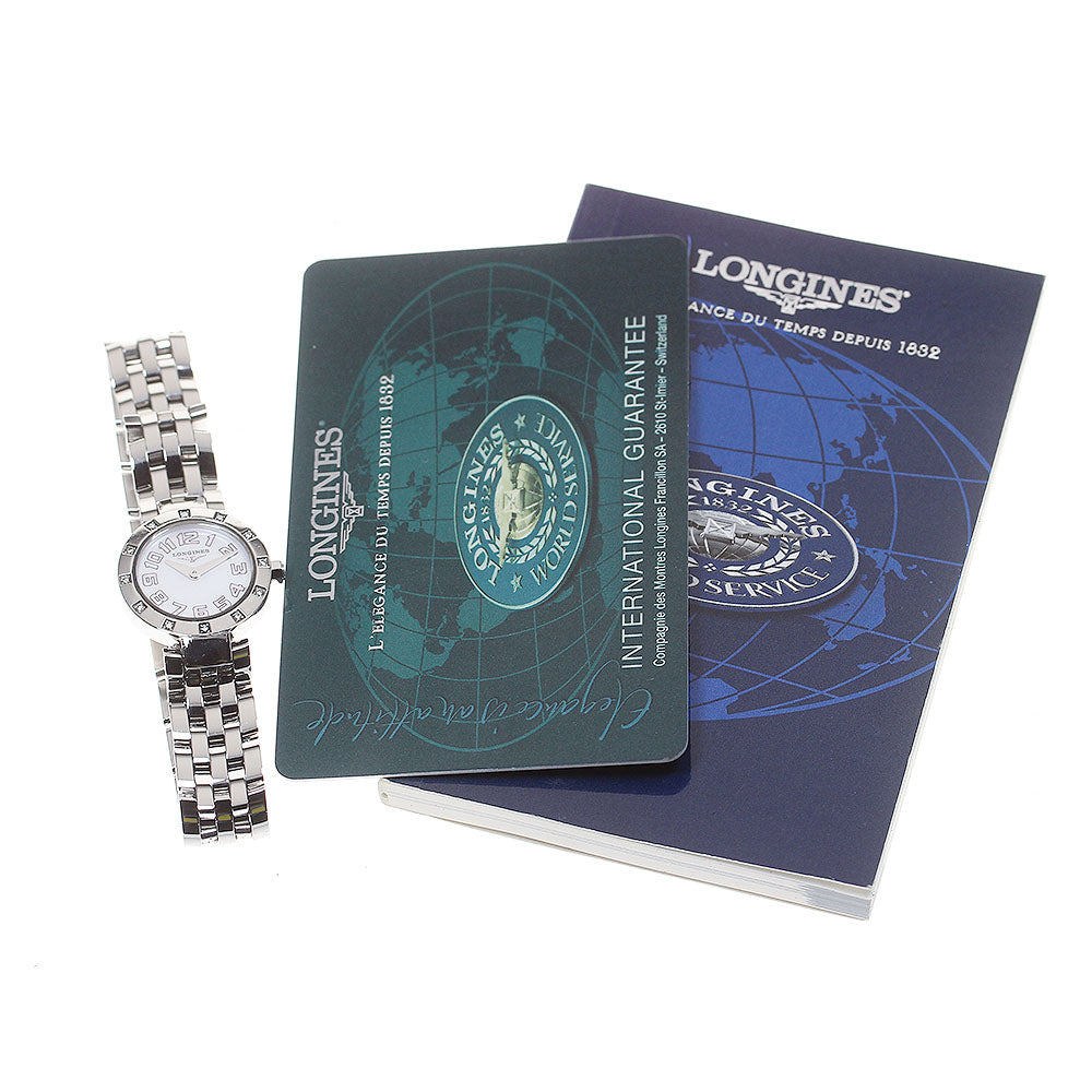 LONGINES Dolcevita L5.174.0 Diamond Bezel Shell Dial Quartz Ladies Watch_819279