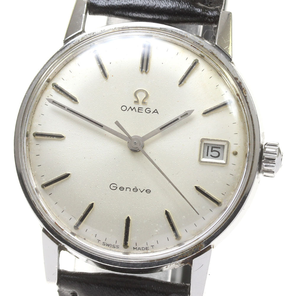 OMEGA Geneve 136.00011 Cal.611 Date Silver Dial Hand Winding Men's Watch_819319