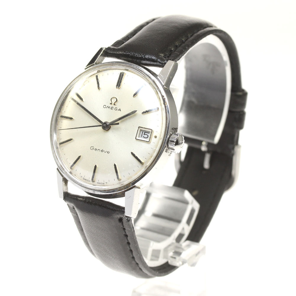 OMEGA Geneve 136.00011 Cal.611 Date Silver Dial Hand Winding Men's Watch_819319