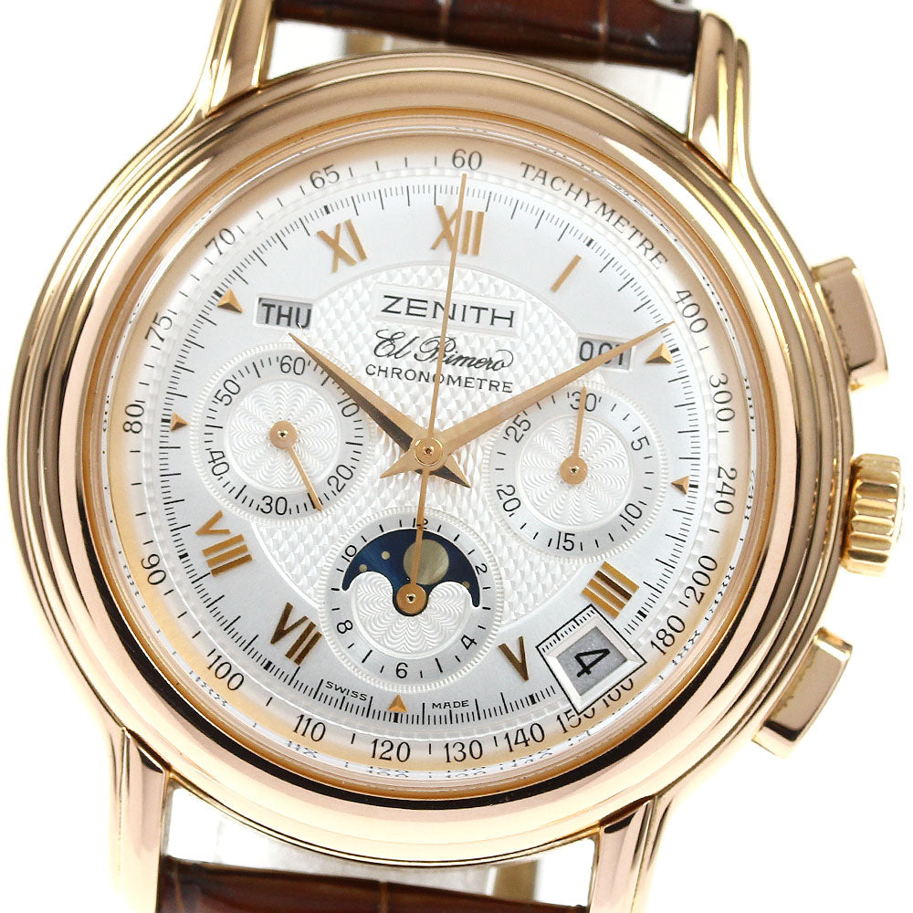 ZENITH El Primero Chronomaster 17.0240.410 K18PG Triple calendar Silver Dial Automatic Men's Watch_819380
