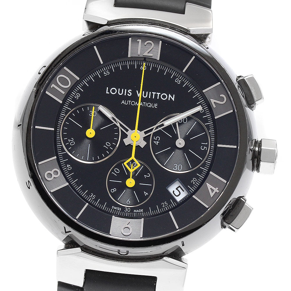 LOUIS VUITTON Tambour in black Q112J Chronograph Automatic Men's Watch_819406