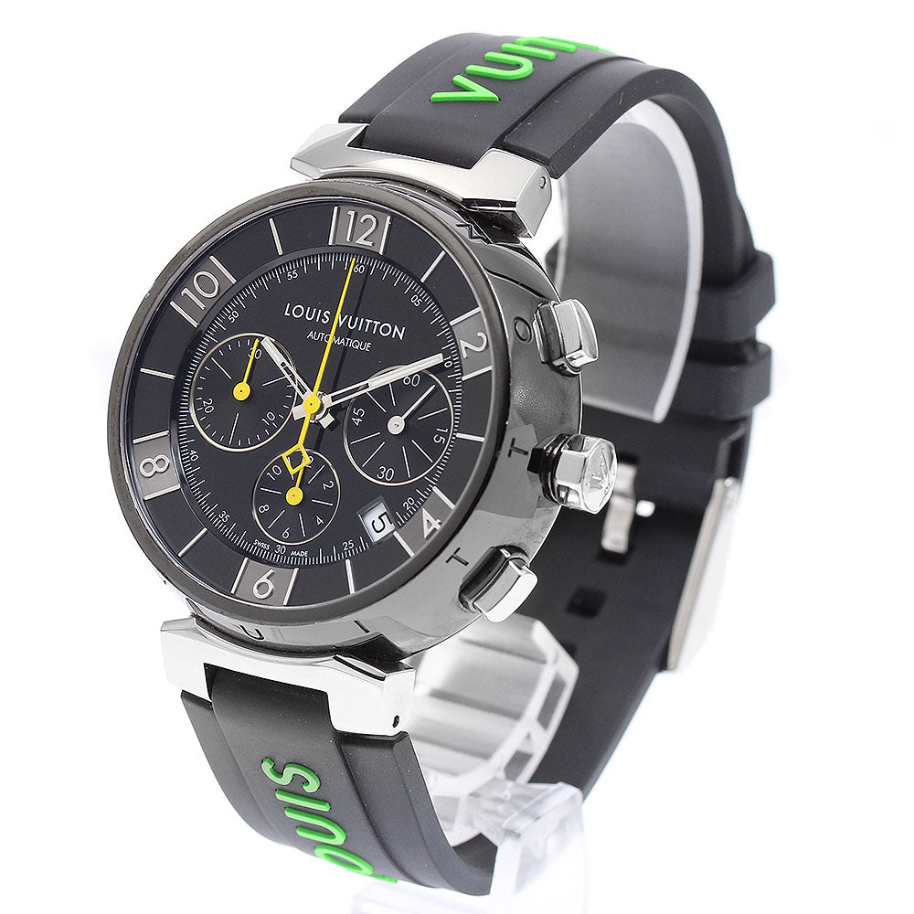 LOUIS VUITTON Tambour in black Q112J Chronograph Automatic Men's Watch_819406