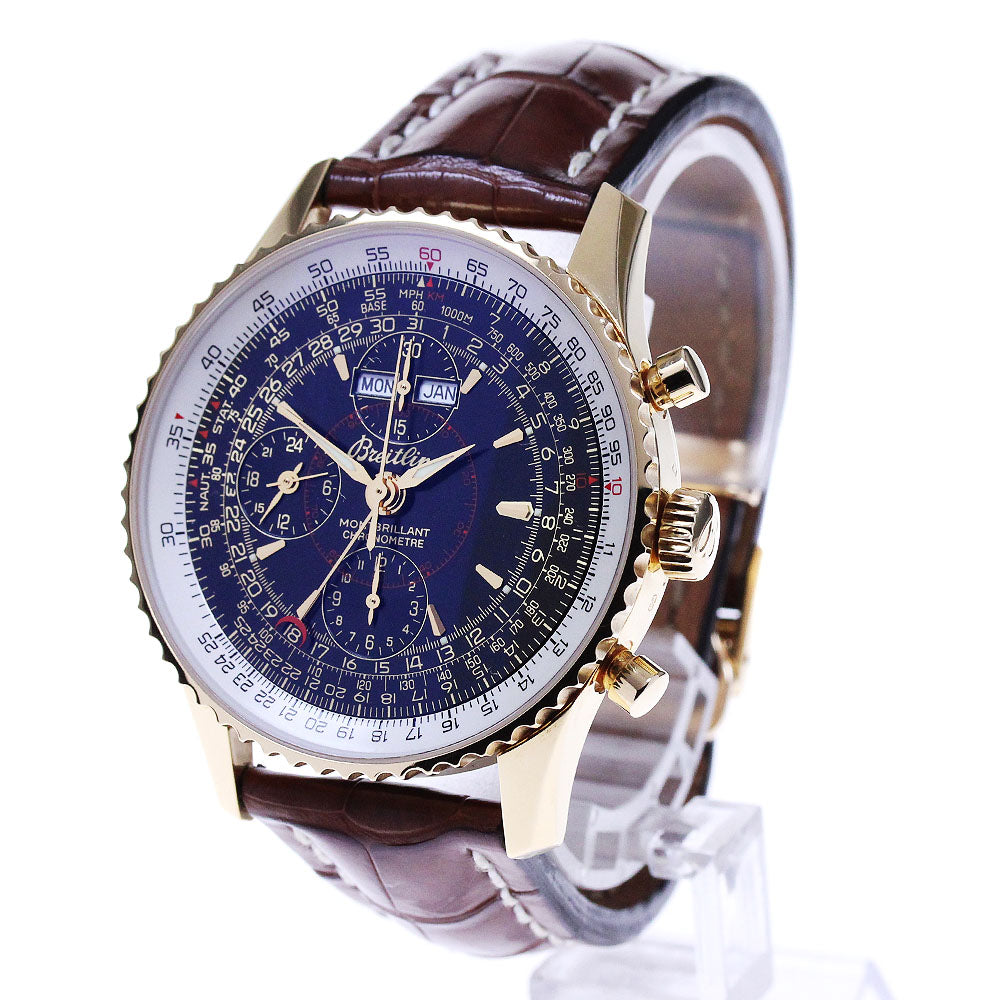 BREITLING Navitimer Montbrillant K21330 Chronograph K18YG black Dial Automatic Men's Watch_819486