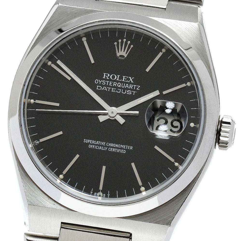 ROLEX DATEJUST Oyster Quartz M17000 black Dial Quartz Men's Watch_819490
