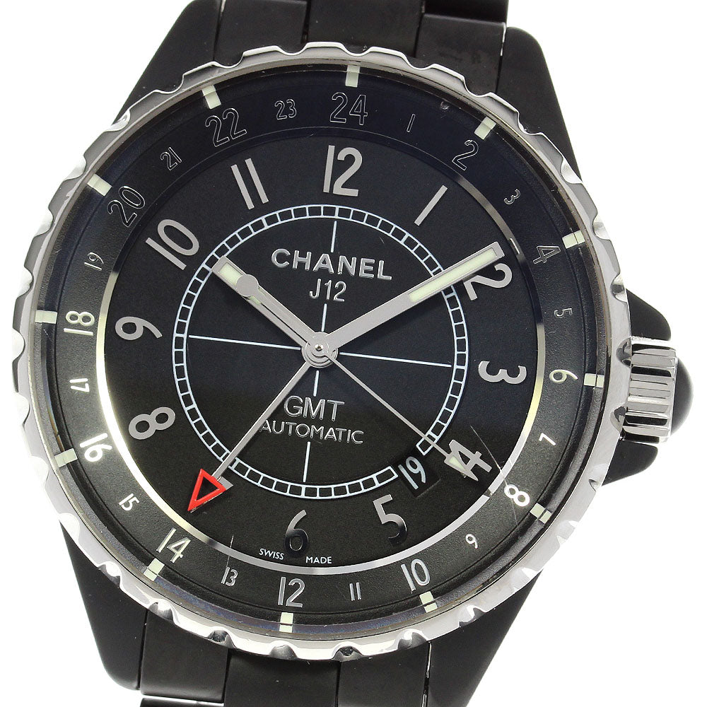CHANEL J12 H3101 GMT Matt Black black Dial Automatic Men's Watch_819495