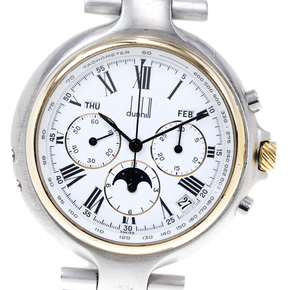 Dunhill Millennium DC3319 Moon Phase El Primero white Dial AT Men's Watch_819502