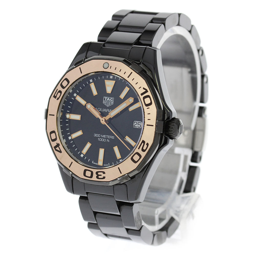 TAG HEUER Aqua racer WAY1355 Date Black Dial Quartz Ladies Watch_819524