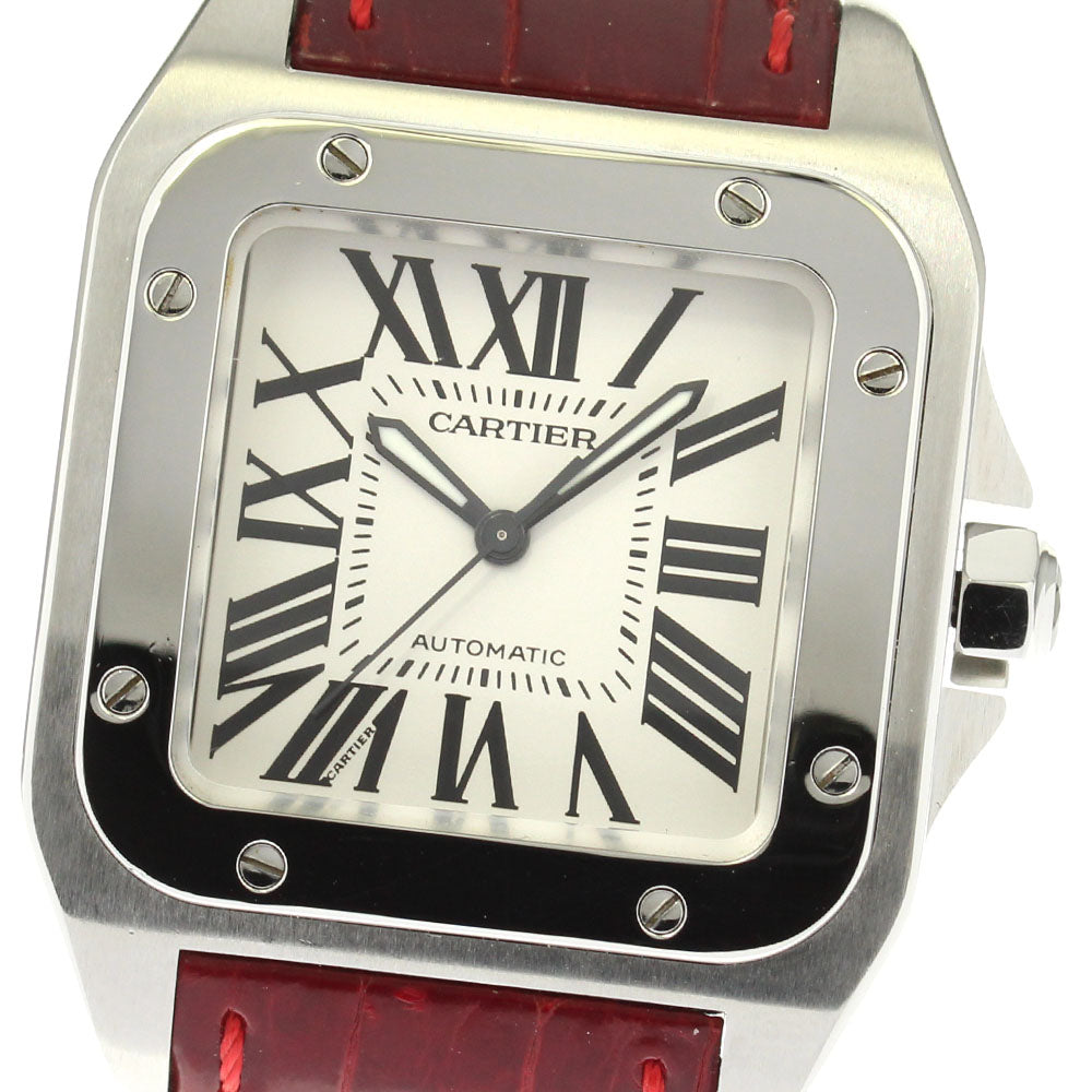 CARTIER Santos 100MM W20106X8 Silver Dial Automatic Boy's Watch_819569