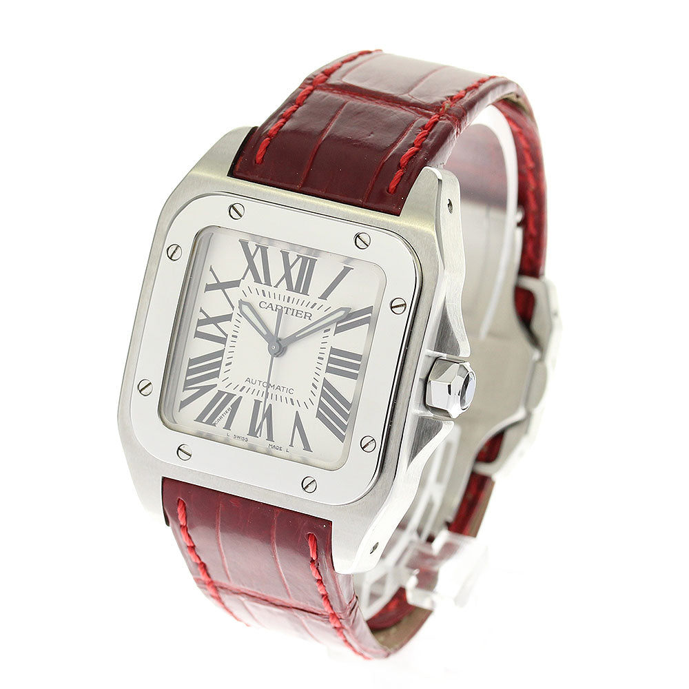 CARTIER Santos 100MM W20106X8 Silver Dial Automatic Boy's Watch_819569