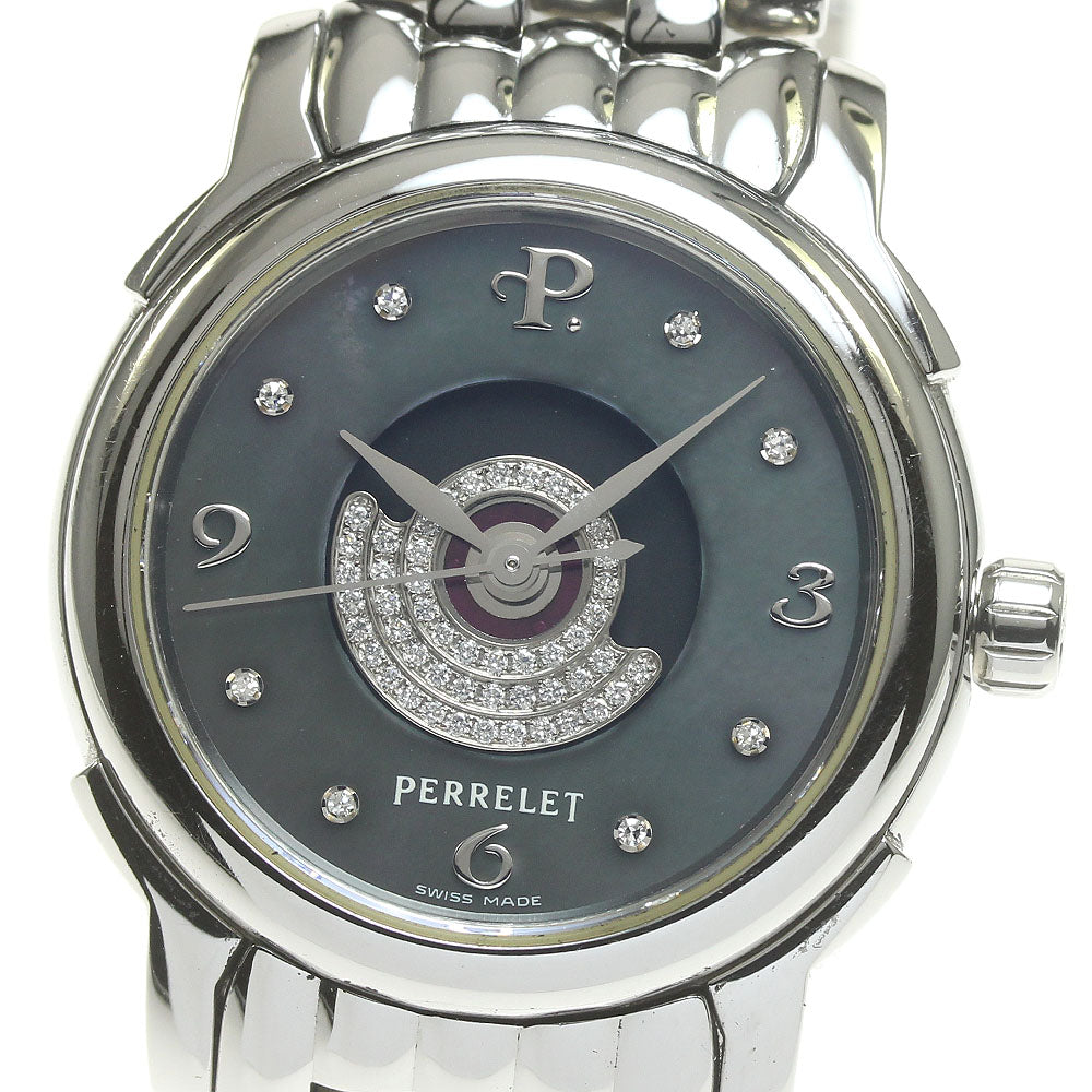 PERRELET Lady Tempest 8P Diamond Double Rotor Black shell Dial Automatic Ladies Watch_819578