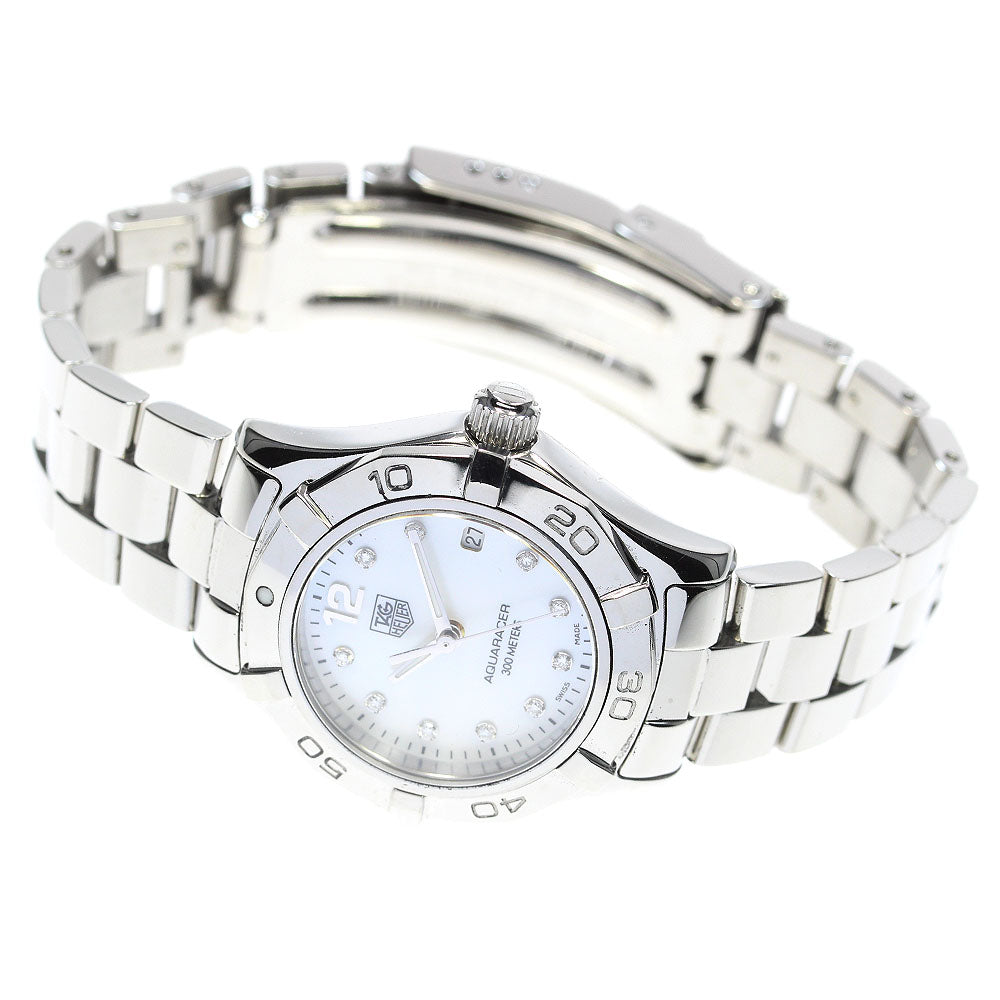 TAG HEUER Aqua racer WAF1415 10P diamond date Quartz Ladies Watch_819598