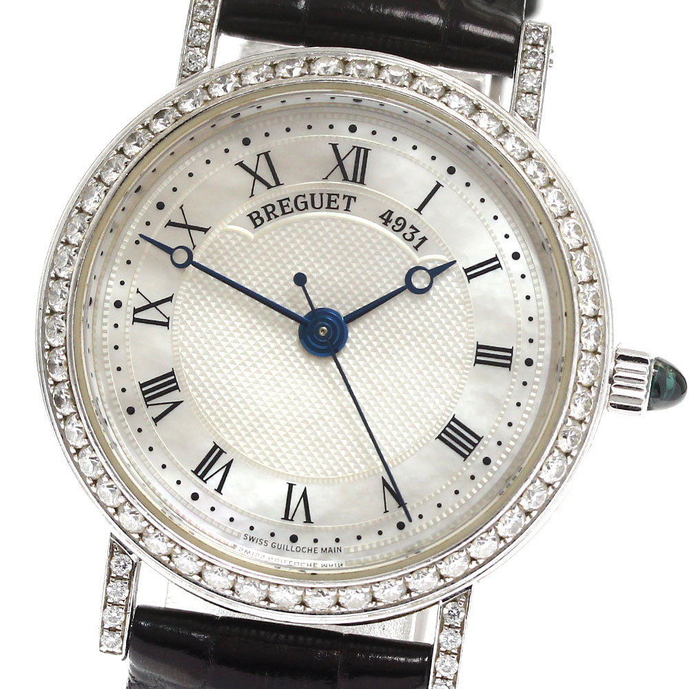 Breguet Classic 8068 K18WG diamond bezel White shell Dial Automatic Ladies Watch_819619