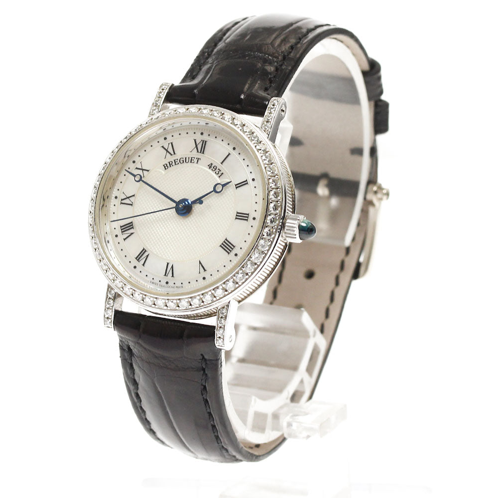 Breguet Classic 8068 K18WG diamond bezel White shell Dial Automatic Ladies Watch_819619