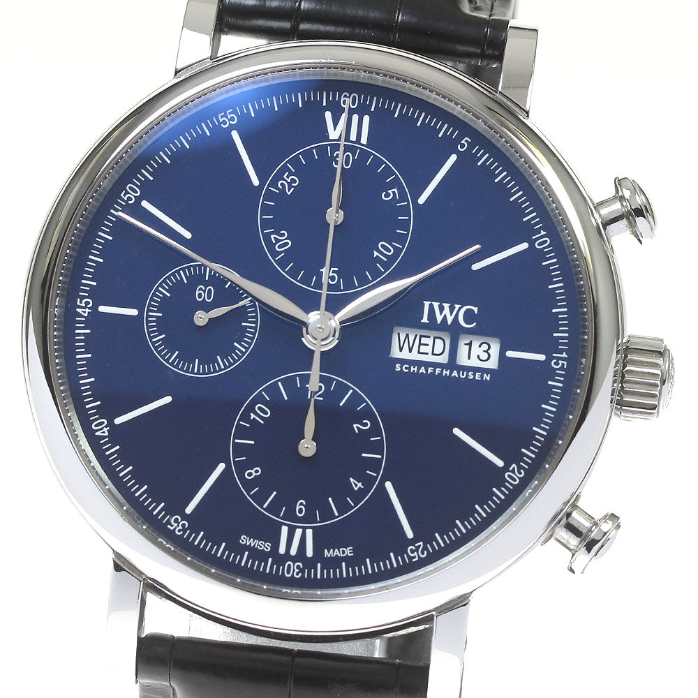 IWC SCHAFFHAUSEN Portofino IW391023 150 Years Chronograph Day Date Navy Dial Automatic Men's Watch_819641