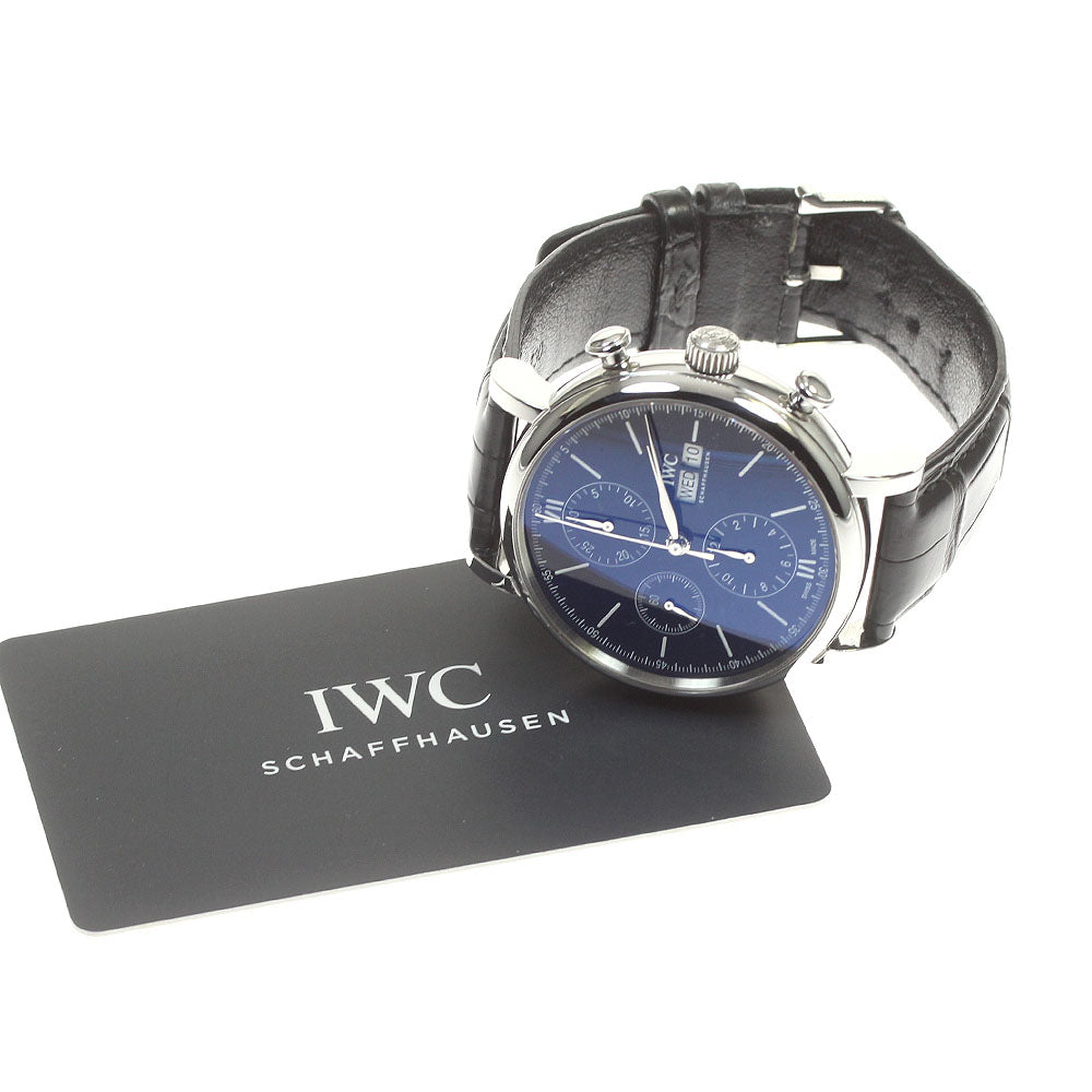 IWC SCHAFFHAUSEN Portofino IW391023 150 Years Chronograph Day Date Navy Dial Automatic Men's Watch_819641