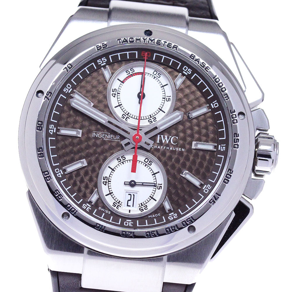 IWC SCHAFFHAUSEN Ingenieur Silberpfile IW378511 Chronograph Brown Dial Automatic Men's Watch_819645