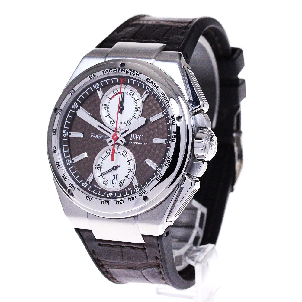 IWC SCHAFFHAUSEN Ingenieur Silberpfile IW378511 Chronograph Brown Dial Automatic Men's Watch_819645