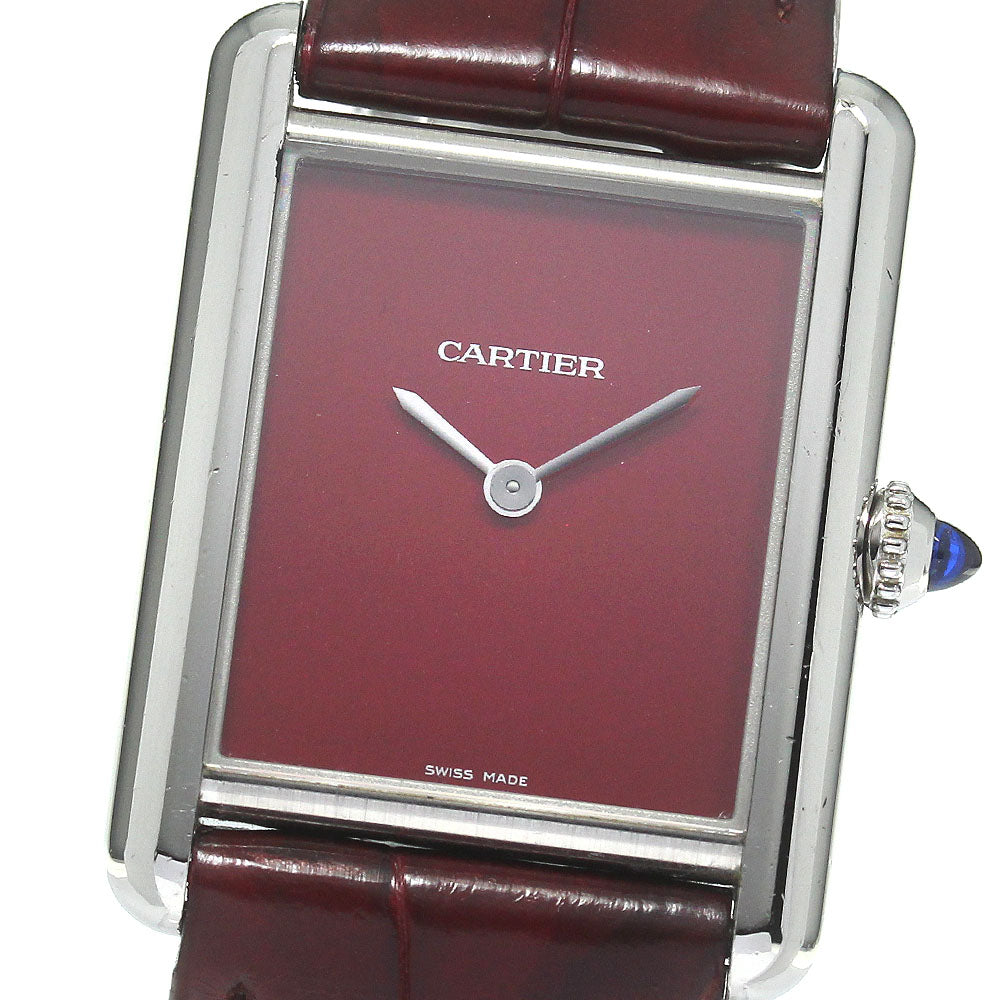 CARTIER tank mast LM WSTA0054 Bordeaux Dial Quartz Men's Watch_819655