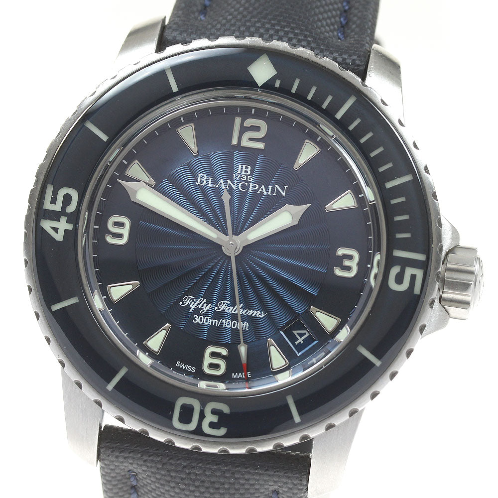 Blancpain Fifty Fathoms 5015-1140-52B Date Navy Dial Automatic Men's_819674