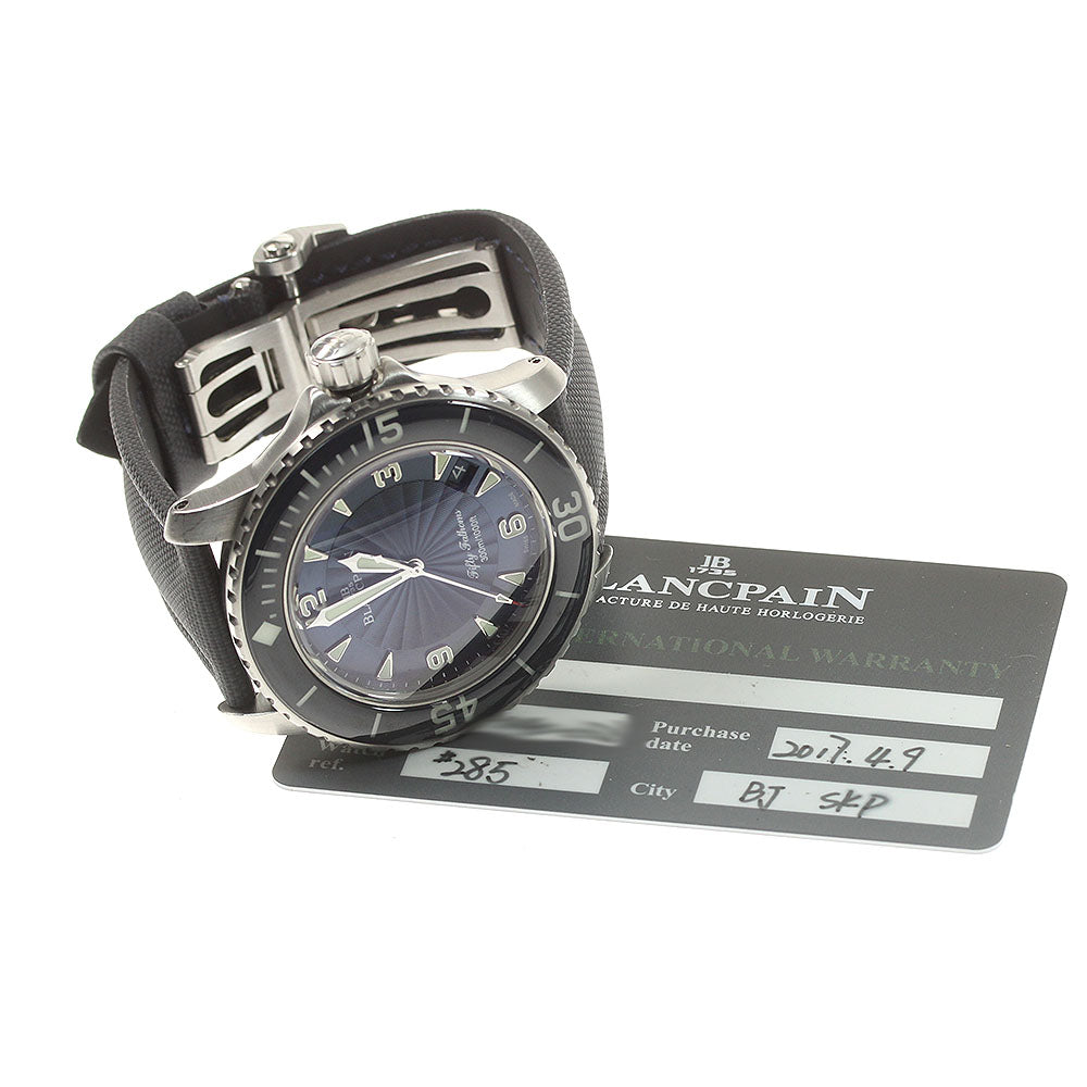 Blancpain Fifty Fathoms 5015-1140-52B Date Navy Dial Automatic Men's_819674