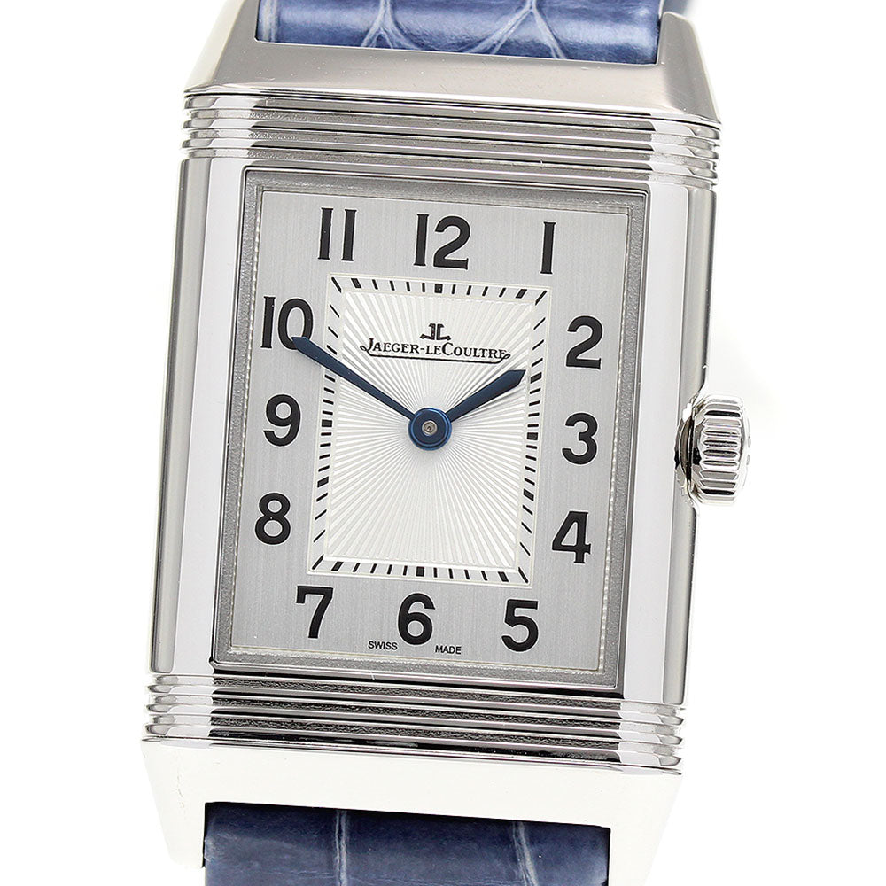JAEGER-LECOULTRE Reverso Classic Medium Duet Q2588422 diamond Silver / Black Dial Hand Winding Boy's Watch_819685