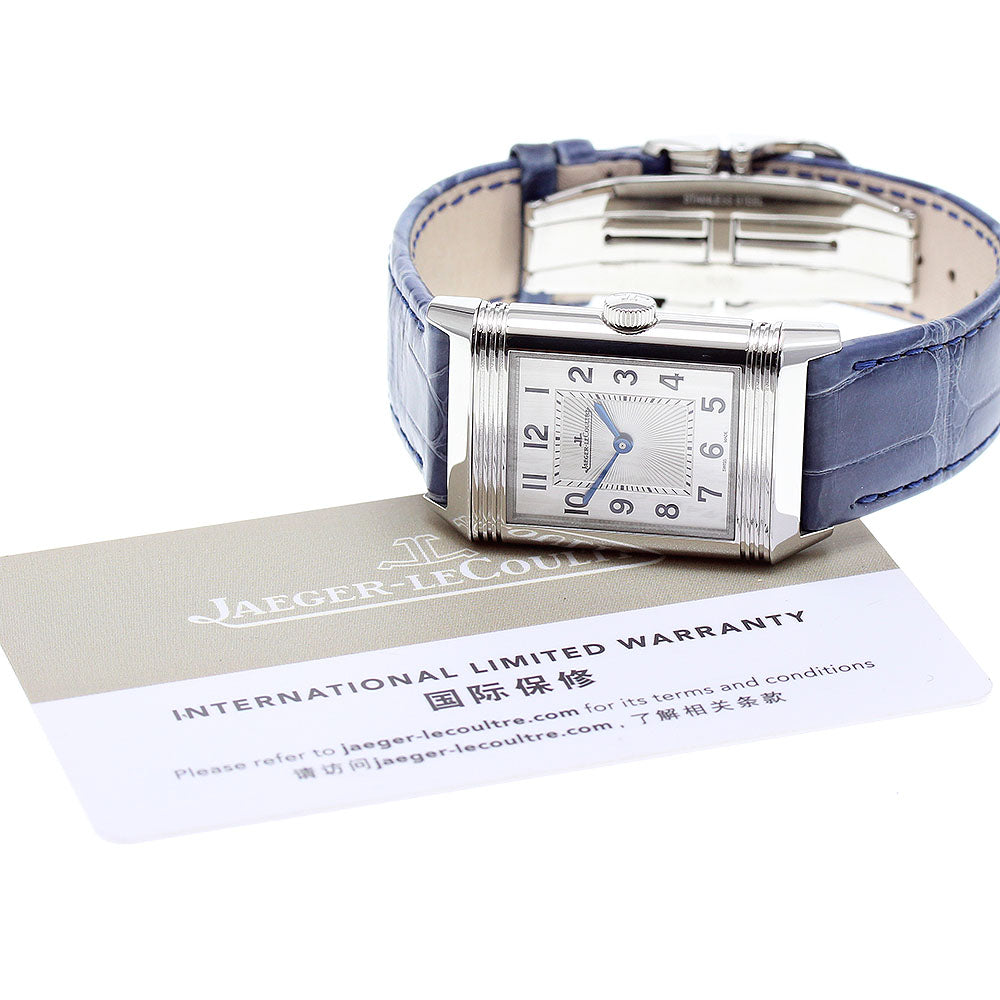 JAEGER-LECOULTRE Reverso Classic Medium Duet Q2588422 diamond Silver / Black Dial Hand Winding Boy's Watch_819685