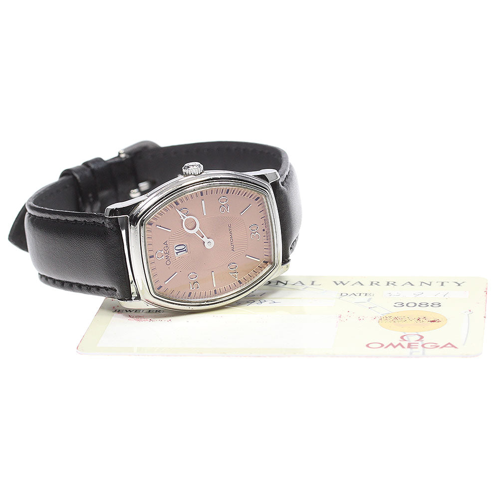 OMEGA De Ville Prestige 4853.61 Jumping Hour pink Dial Automatic Men's_819853