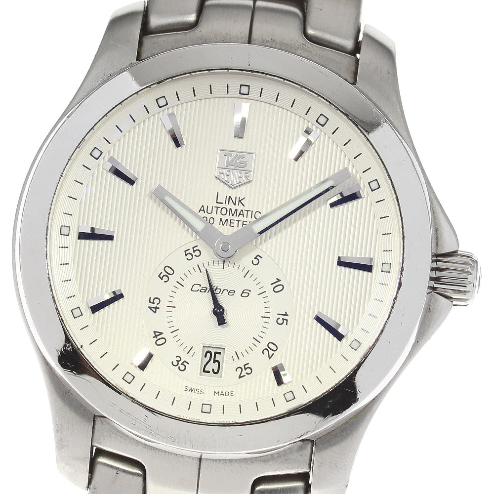 TAG HEUER Link WJF211B Caliber 6 Date Silver Dial Automatic Men's Watch_819857