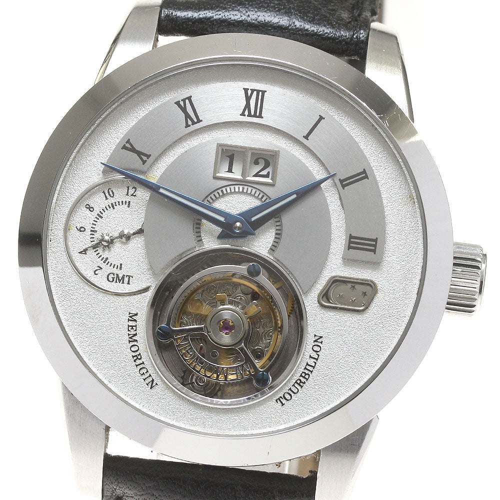 MEMORIGIN Grand Manufacture AT1003SSWHBKR Tourbillon Silver Dial Automatic Men's Watch_819909