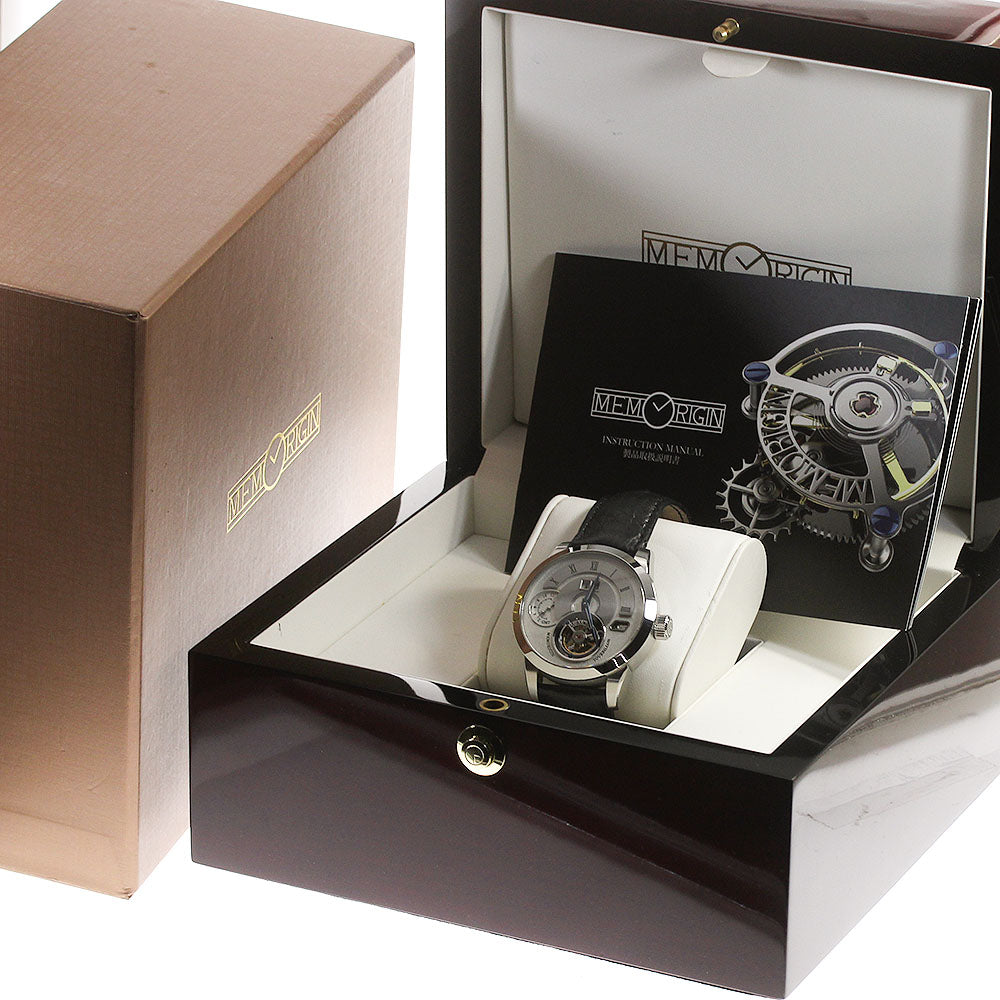 MEMORIGIN Grand Manufacture AT1003SSWHBKR Tourbillon Silver Dial Automatic Men's Watch_819909