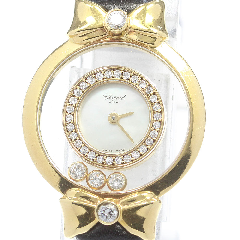 Chopard Happy Diamond Ribbon 20/5334 18K Yellow Gold White shell Dial Quartz Ladies Watch_819952