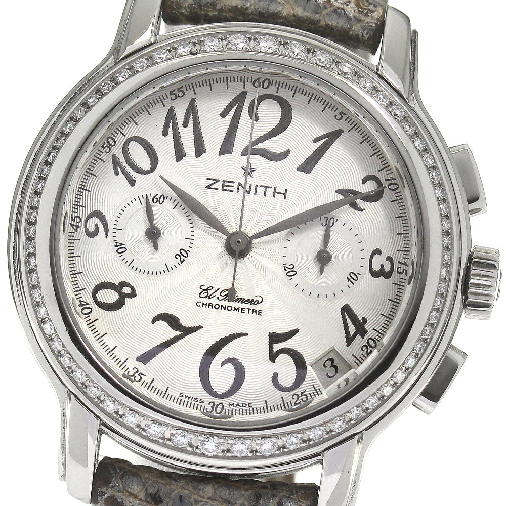 ZENITH Star El Primero 16.1230.4002 diamond bezel chronograph Silver Dial Automatic Ladies Watch_820072