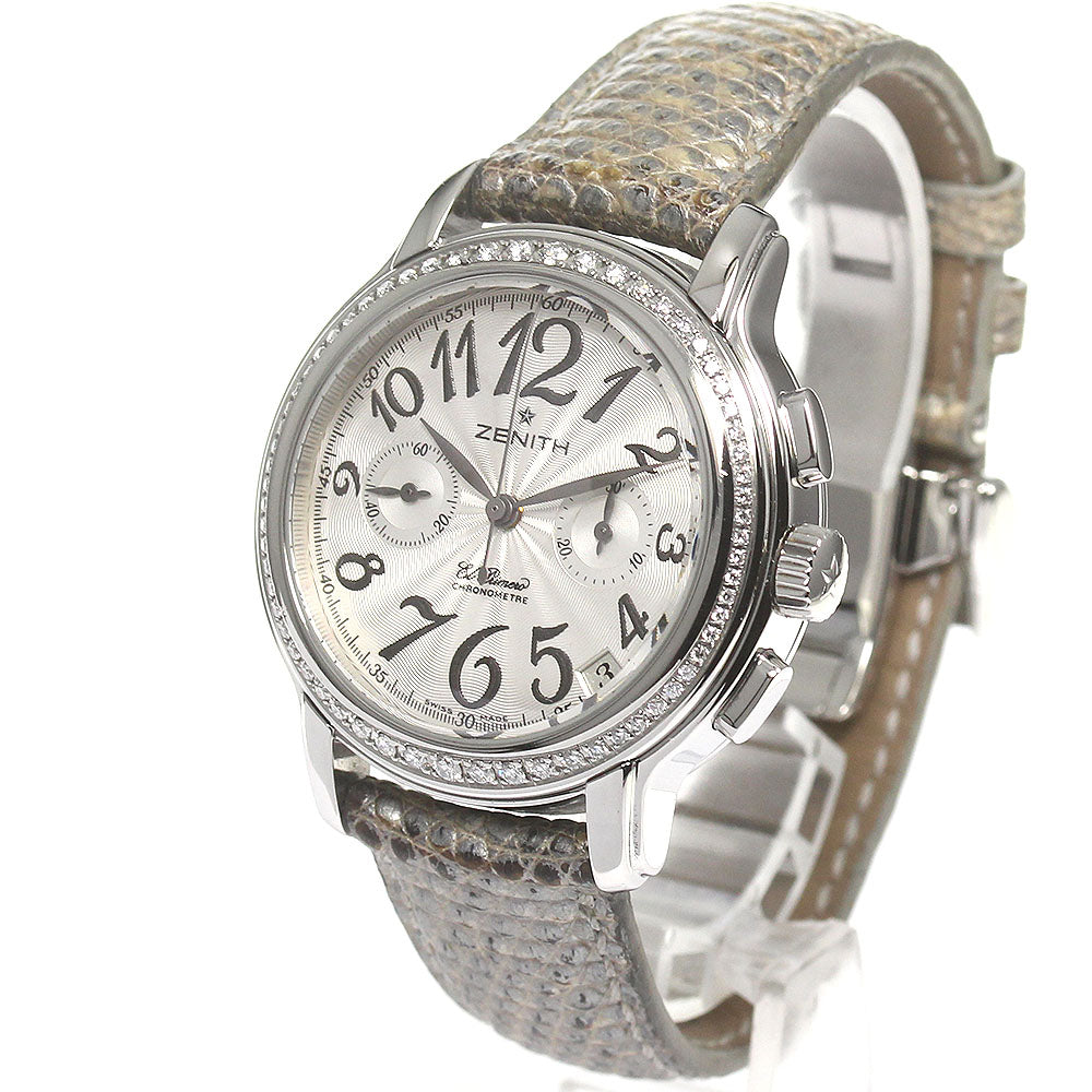ZENITH Star El Primero 16.1230.4002 diamond bezel chronograph Silver Dial Automatic Ladies Watch_820072