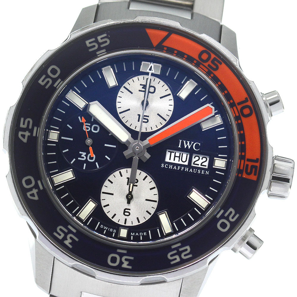 IWC SCHAFFHAUSEN Aqua timer IW376703 Chronograph Navy Dial AT Men's_820297