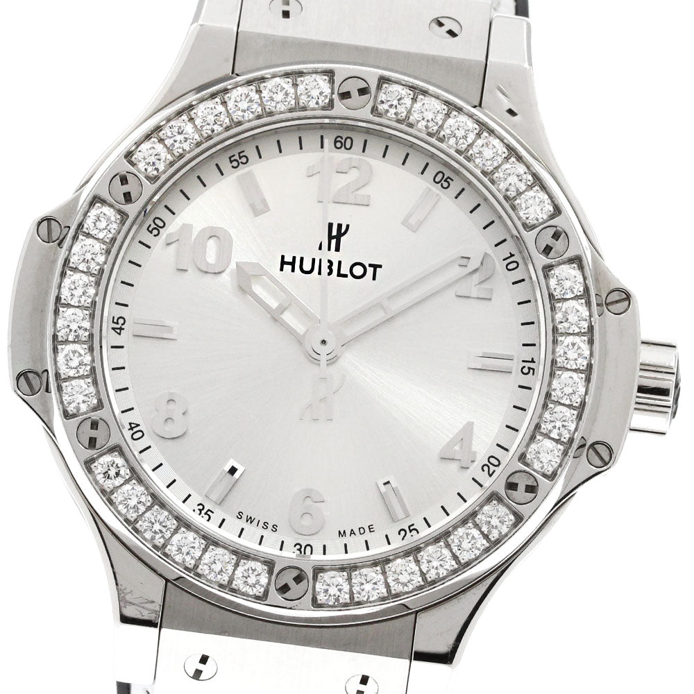 HUBLOT Big Bang Monochrome Steel Diamond 361.SX.4310.LR.1204.JPN18 Silver Dial Quartz Ladies Watch_820301