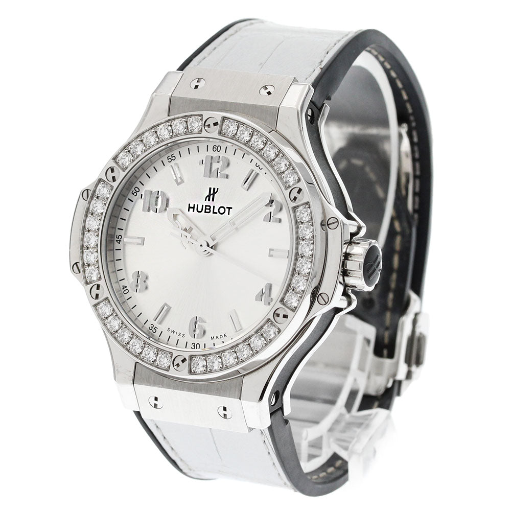 HUBLOT Big Bang Monochrome Steel Diamond 361.SX.4310.LR.1204.JPN18 Silver Dial Quartz Ladies Watch_820301