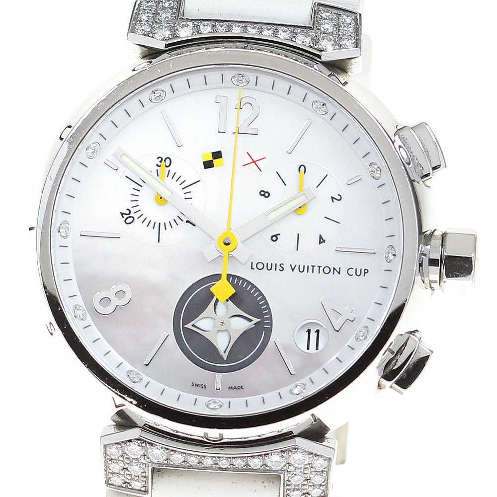 LOUIS VUITTON Tambour Q11BF Chronograph Lovely Cup Quartz Men's Watch_820340