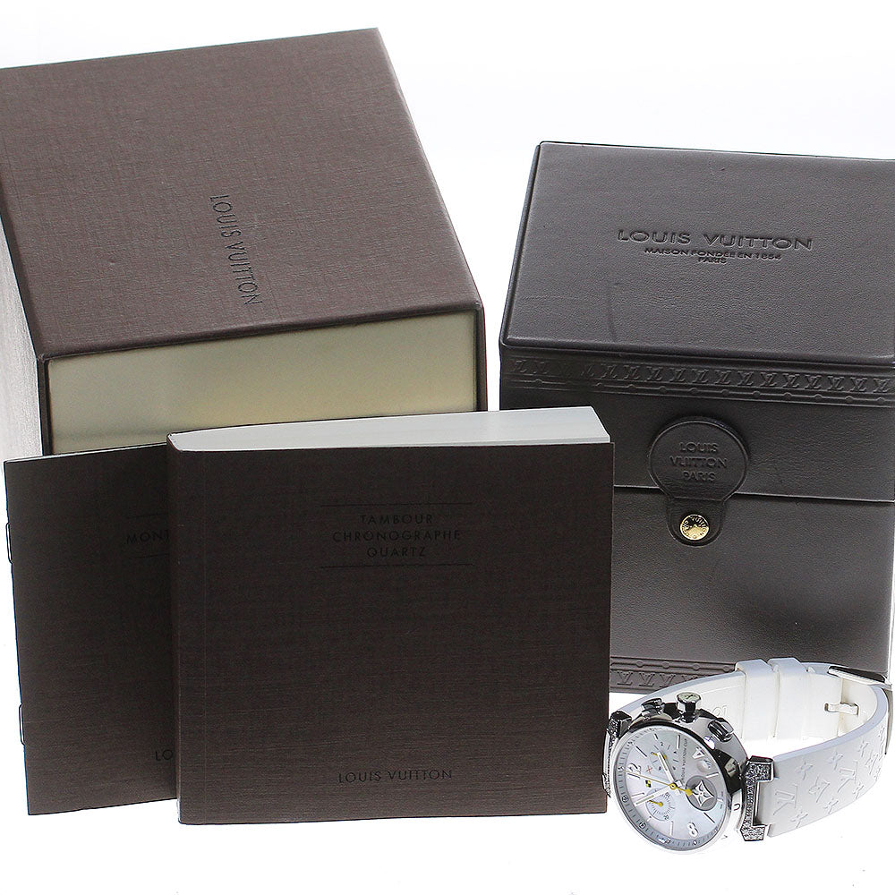 LOUIS VUITTON Tambour Q11BF Chronograph Lovely Cup Quartz Men's Watch_820340