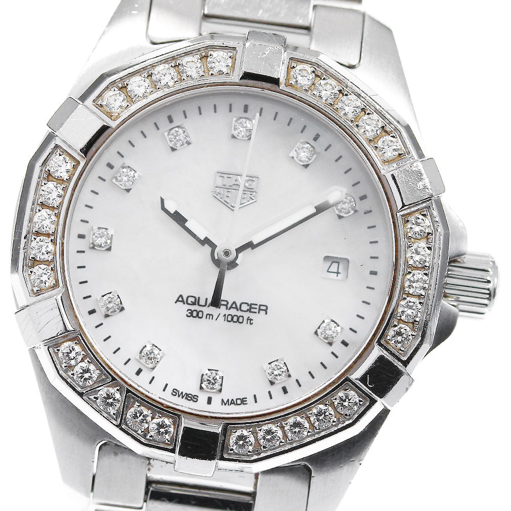 TAG HEUER Aqua racer WBD1415.BA0741 date diamond bezel Quartz Ladies_820408