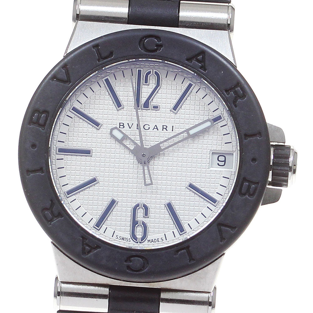 BVLGARI Diagono DG29SV Date Silver Dial Quartz Ladies Watch_820695