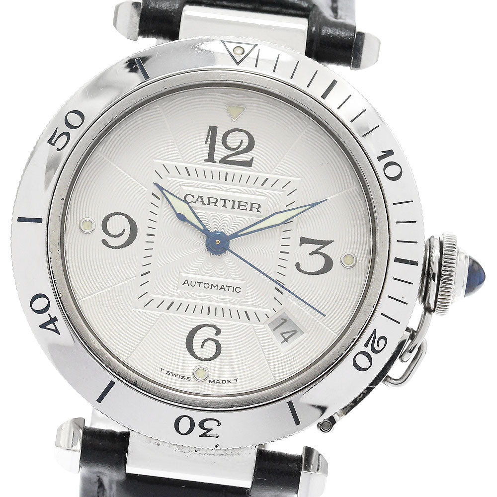 CARTIER Pasha 38mm W3103155 Date Silver Dial Automatic Men's Watch_820700